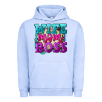 Pigment Grape Ice wife mom boss Urban Hoodie - FaDigitalArtStudio