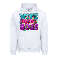 White wife mom boss Urban Hoodie - FaDigitalArtStudio