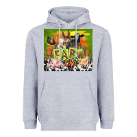 Heather Grey farm life with animals Heavyweight Hoodie - TumblerDesignByShophia