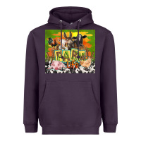 Plum farm life with animals Heavyweight Hoodie - TumblerDesignByShophia