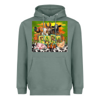 Sage farm life with animals Heavyweight Hoodie - TumblerDesignByShophia