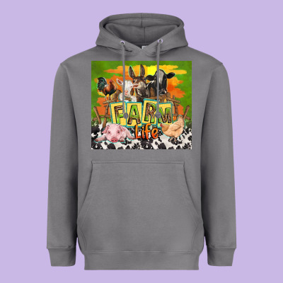 Farm Life With Animals Heavyweight Hoodie Designed By Tumblerdesignbyshophia