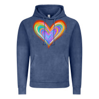 Vintage Denim Watercolor Pride Heart Vintage Hoodie - Jasminsmagicworld