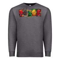 Charcoal Heather peace juneteenth Premium Sweatshirt - CowGirlArtShop