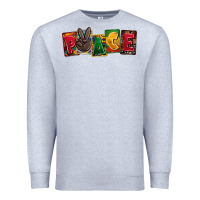 Heather Grey peace juneteenth Premium Sweatshirt - CowGirlArtShop