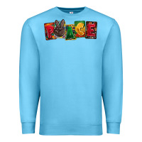 Ocean Blue peace juneteenth Premium Sweatshirt - CowGirlArtShop
