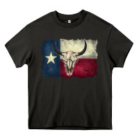 Asphalt distressed tesas flag Heavy Core Tee - BarkalooDesign