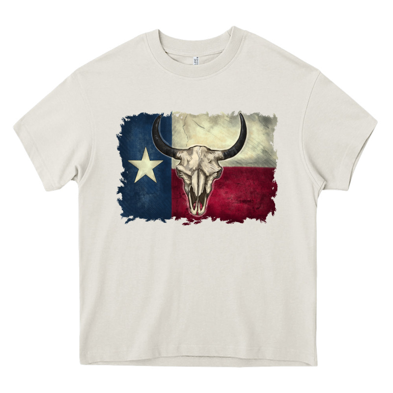 Distressed Tesas Flag Heavy Core Tee by BarkalooDesign | Teevron