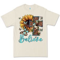 Bone believe leopard cross sunflower butterfly Premium Tee - JahusDesignShop