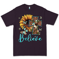 Plum believe leopard cross sunflower butterfly Premium Tee - JahusDesignShop