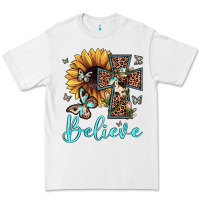 White believe leopard cross sunflower butterfly Premium Tee - JahusDesignShop