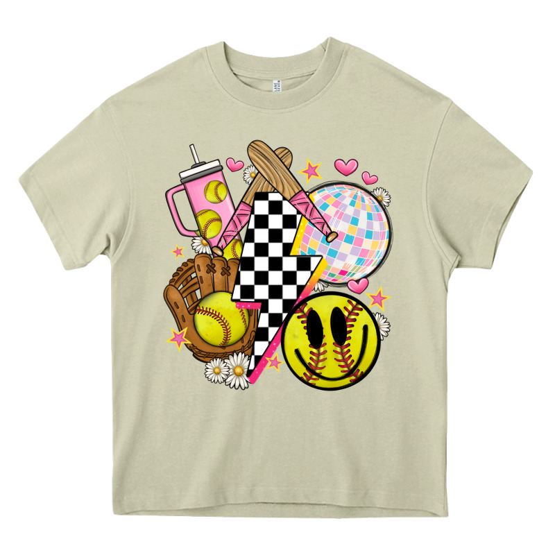 Retro Softball Heavy Core Tee by JahusDesignShop | Teevron