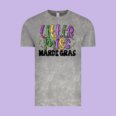 Little Miss Mardi Gras Vintage Tee Designed By Maliassmallbusiness