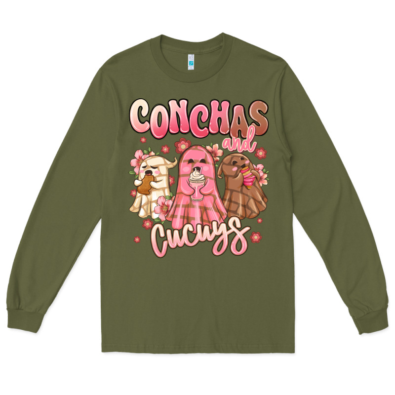 Conchas And Cucuys Mexican Desert Ghosts Long Sleeve Tee by MaliasSmallBusiness | Teevron