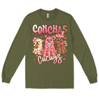 Army Green conchas and cucuys mexican desert ghosts Long Sleeve Tee - MaliasSmallBusiness