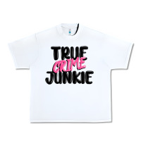 White true crime junkie Urban Heavy Tee - MaliasSmallBusiness