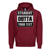 Burgundy Straight Outta Your Text Zipper Hoodie - Bettercallsaul