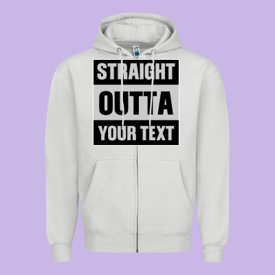 Straight Outta Your Text Zipper Hoodie Designed By Bettercallsaul
