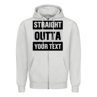 Dove Grey Straight Outta Your Text Zipper Hoodie - Bettercallsaul