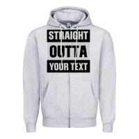 Heather Grey Straight Outta Your Text Zipper Hoodie - Bettercallsaul
