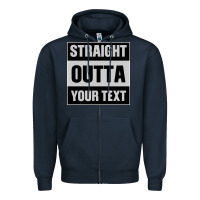 Navy Straight Outta Your Text Zipper Hoodie - Bettercallsaul