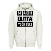 Oatmeal Heather Straight Outta Your Text Zipper Hoodie - Bettercallsaul