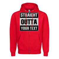 Red Straight Outta Your Text Zipper Hoodie - Bettercallsaul