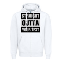 White Straight Outta Your Text Zipper Hoodie - Bettercallsaul