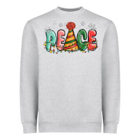 Heather Grey peace Heavyweight Sweatshirt - MaliasSmallBusiness