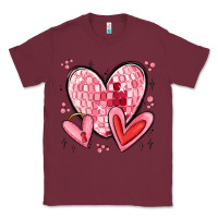 Burgundy valentines hearts Classic Tee - MaliasSmallBusiness