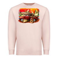 Pale Pink mexican cinco de mayo truck Premium Sweatshirt - CowGirlArtShop