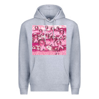 Heather Grey ribbon Premium Hoodie - CowGirlArtShop