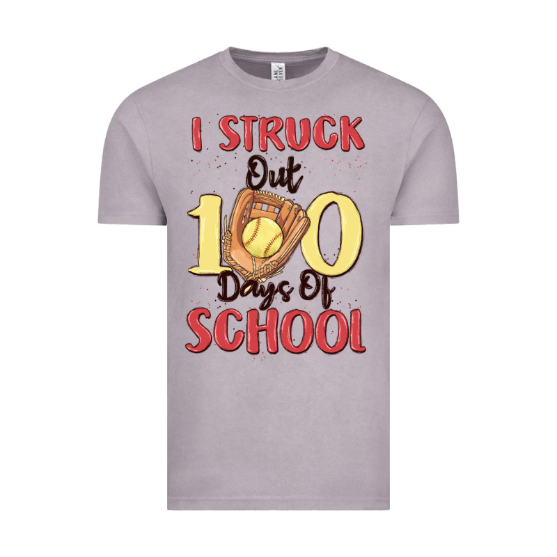 I Struck Out 100 Days Of School Vintage Tee by MaliasSmallBusiness | Teevron