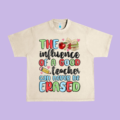 The Influence Of A Good Teacher Can Never Be  Eras Urban Heavy Tee Designed By Maliassmallbusiness