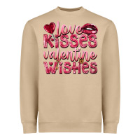 Mushroom love kisses valentine wishes Heavyweight Sweatshirt - NancyCooperArtShop