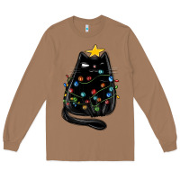Toasted Coconut christmas cat with lights Long Sleeve Tee - MaliasSmallBusiness