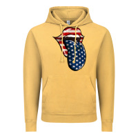 Vintage Mustard America 4th Of July Tongue Vintage Hoodie - Jasminsmagicworld