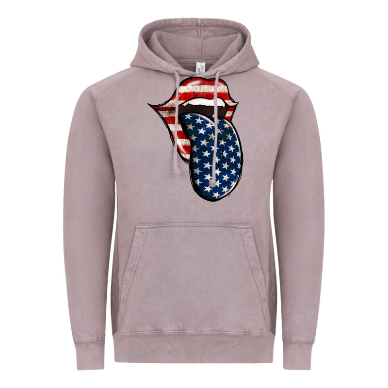 America 4th Of July Tongue Vintage Hoodie by Jasminsmagicworld | Teevron
