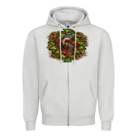 Dove Grey christmas rodeo Zipper Hoodie - RanaPortraitStore