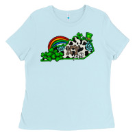 Baby Blue kentucky yall Ladies Tee - CowhideDigitalArt