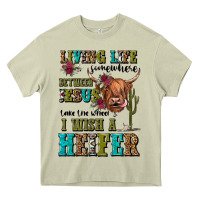 Mossy living life somewhere between jesus take the wheel Heavy Core Tee - JahusDesignShop