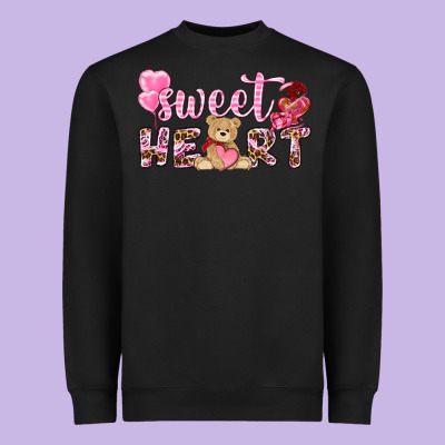 Sweetheart With Bear Heavyweight Sweatshirt Designed By Nancycooperartshop