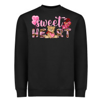 Black sweetheart with bear Heavyweight Sweatshirt - NancyCooperArtShop