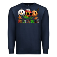 Navy merry christmas Premium Sweatshirt - CowGirlArtShop