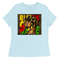 Baby Blue black girl magic Ladies Tee - HRA Design Shop