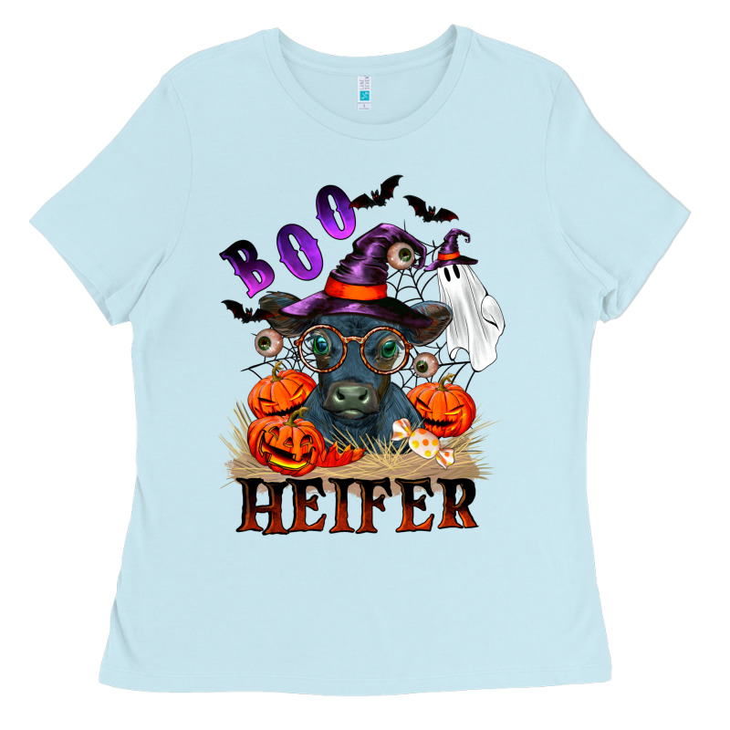 Boo Heifer Black Angus Ladies Tee by RanaPortraitStore | Teevron