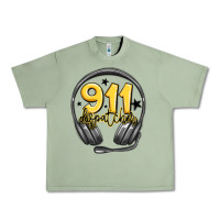 Oil Green 911 dispatcher Urban Heavy Tee - MaliasSmallBusiness