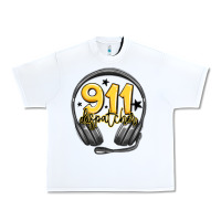 White 911 dispatcher Urban Heavy Tee - MaliasSmallBusiness