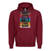 Burgundy Black Belt Martial Art Training Karate TaeKwonDo Zipper Hoodie - Bettercallsaul