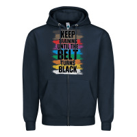 Navy Black Belt Martial Art Training Karate TaeKwonDo Zipper Hoodie - Bettercallsaul